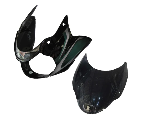 Head Light Visor mask bajaj Discover 100cc Black Green Stk