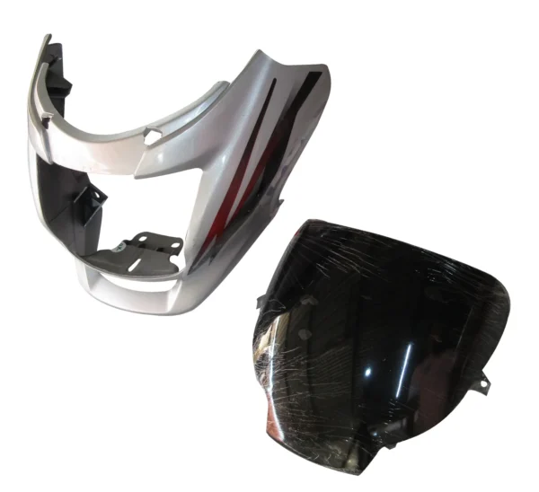 SAI-230D Head Light Visor mask Hero Super Splendor Latest type 2 Silver