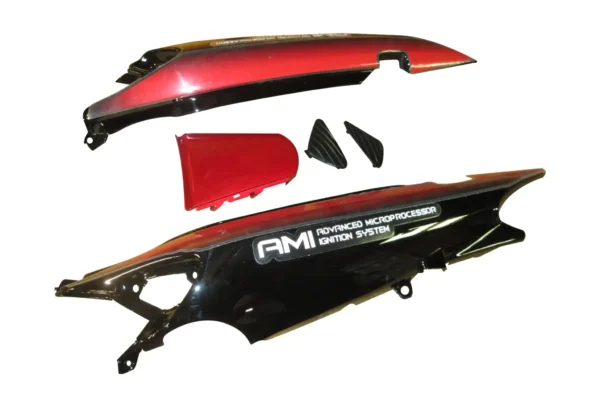 Tail Panel seat Cowl Hero Ambition Black red Bike