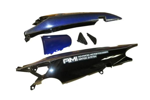 Tail Panel seat Cowl Hero Ambition Black t blue Bike