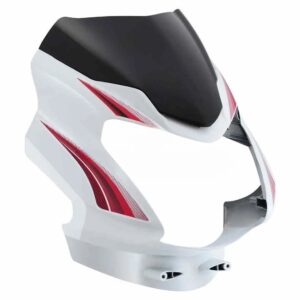 SAI-303D Head Light Visor mask TVS Star Sport Latest type 3 Dazzling White red Stk