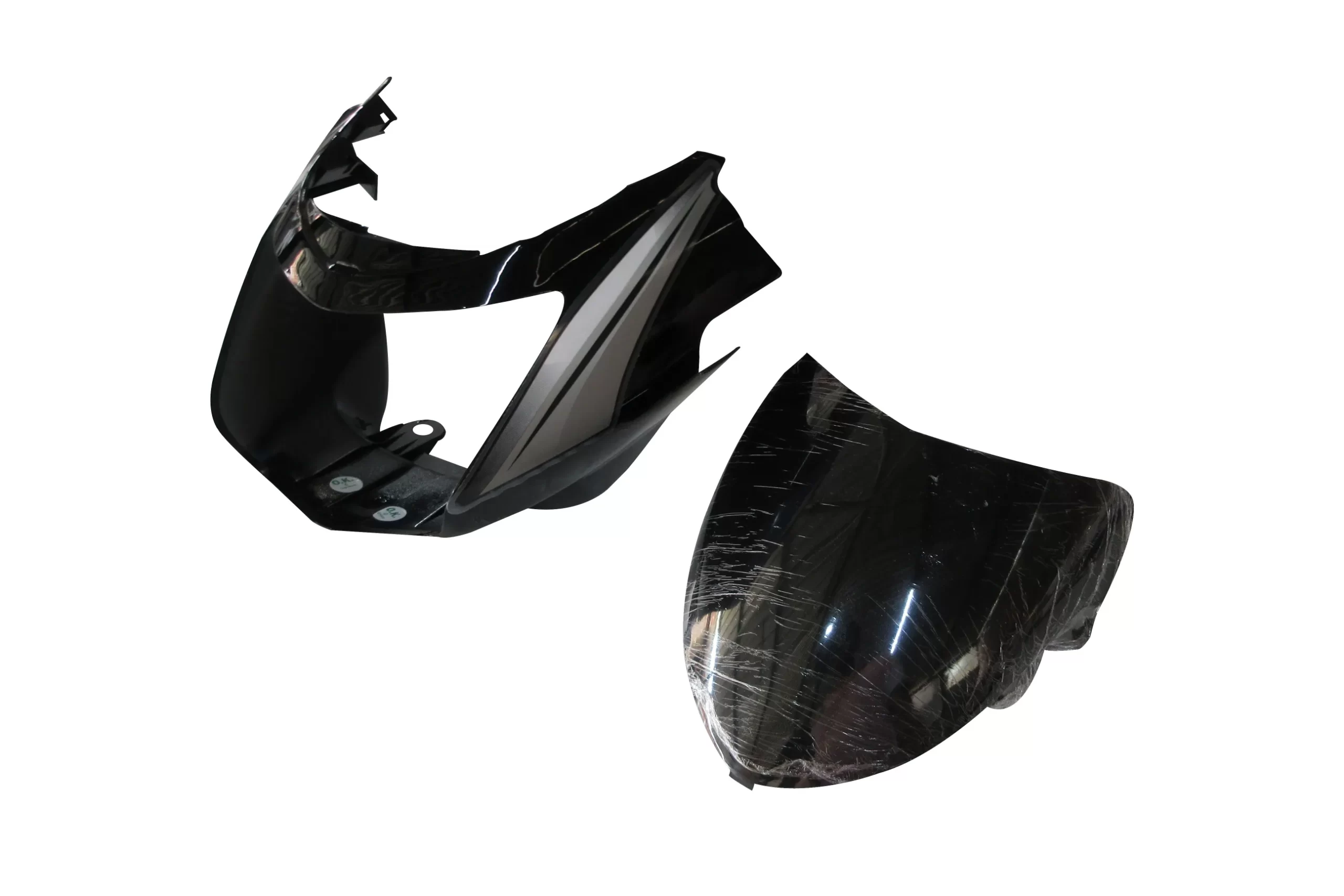 Head Light Visor mask TVS Star Cvti 110cc Latest type 3 Black silver Stk