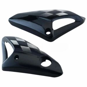 Hero Honda Glamour Tank Side Cover Set - Black Silver | Genuine Replacement Tank Side Cover Panel Set LH RH Hero Honda Glamour N m Black Silver Stk product image
