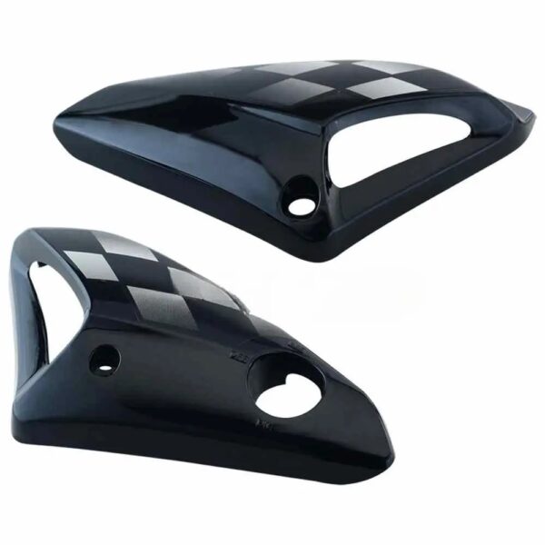 Hero Honda Glamour Tank Side Cover Set - Black Silver | Genuine Replacement Tank Side Cover Panel Set LH RH Hero Honda Glamour N m Black Silver Stk product image