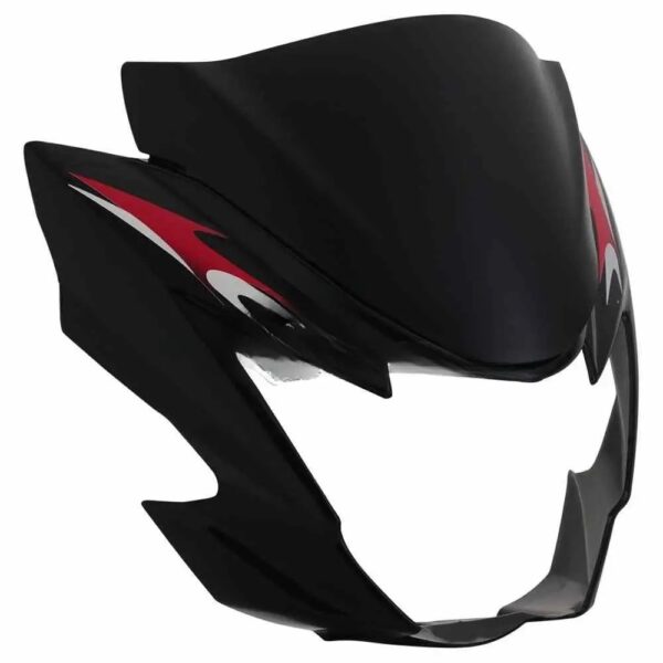 SAI-358 Head Light Visor mask suzuki Hayate Black red Stk