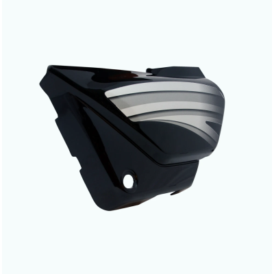 Side Panel cover Hero Splendor Pro new Graphics Black silver Stk