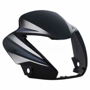 SAI-390B Head Light Visor mask Hero Splendor Nxg Latest Black silver Stk