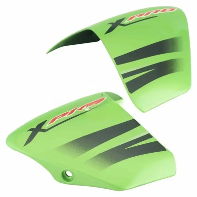 Hero Passion Xpro Tank Side Cover Set Green Metallic | Genuine Parts Tank Side Cover Panel Set LH RH Hero Passion Xpro Green Metallic STK product image