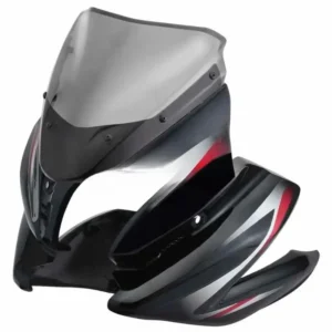 SAI-460-1 Head Light Visor mask Bajaj Discover 150f Black red Stk product image