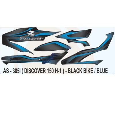 graphics-sticker-set-for-bajaj-discover-150-h1-black-vehicle-blue-400x400 Sticker Set For Bajaj Discover 150 product image