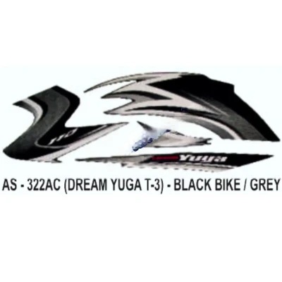 graphics-sticker-set-for-honda-dream-yuga-type-3-black-vehicle-grey-400x400 Green Sticker Set For Honda Dream Yuga product image