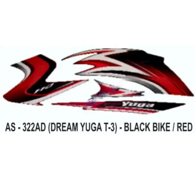 graphics-sticker-set-for-honda-dream-yuga-type-3-black-vehicle-red-400x400 Red Sticker Set For Honda Dream Yuga product image