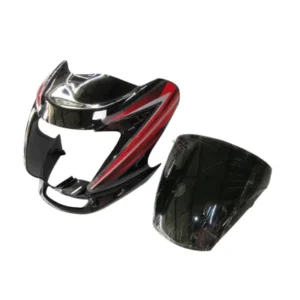 Headlight Visor Fit For Hero Passion Pro Digital Black red Sticker bp