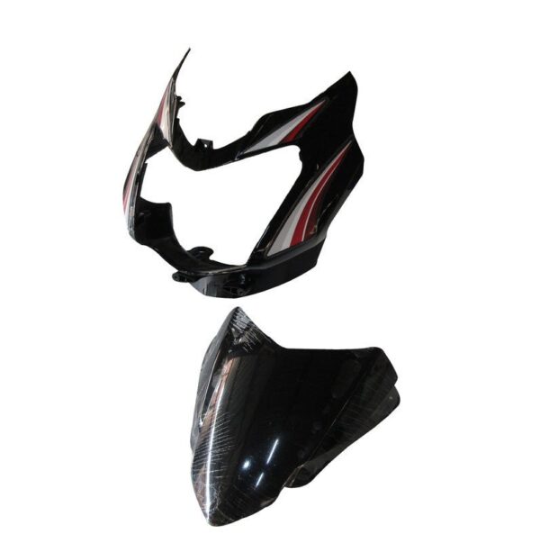 Headlight Visor With Glass Fit For TVS Star Sport Latest type 3 Black red Sticker