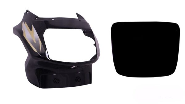 headlight-visor-with-glass-fit-for-tvs-victor-gl-new-model-black Headlight Visor with Glass Fit For TVS Victor Gl New Model Black