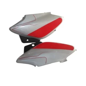 Side Panel Set Fit For Hero Splendor I smart Cloud Silver For Sport Red Bike