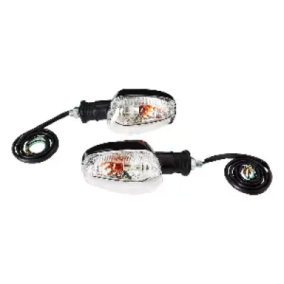 Uno Minda Td 5034bur Natural Lens Blinker Lamp Assembly Rear For TVS Star City set Of 2 Pcs product image