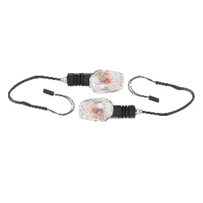 Uno Minda Td 5065a Natural Lens Blinker Lamp Assembly Rear Lh rh For TVS Radeon set Of 2 Pcs product image