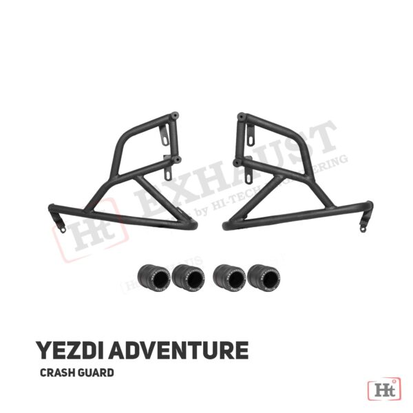 adventure-yezdi-crash-guard-with-metal-slider-sb-619-ht-exhaust Crash Guard Yezdi Metal Slider SB619HT