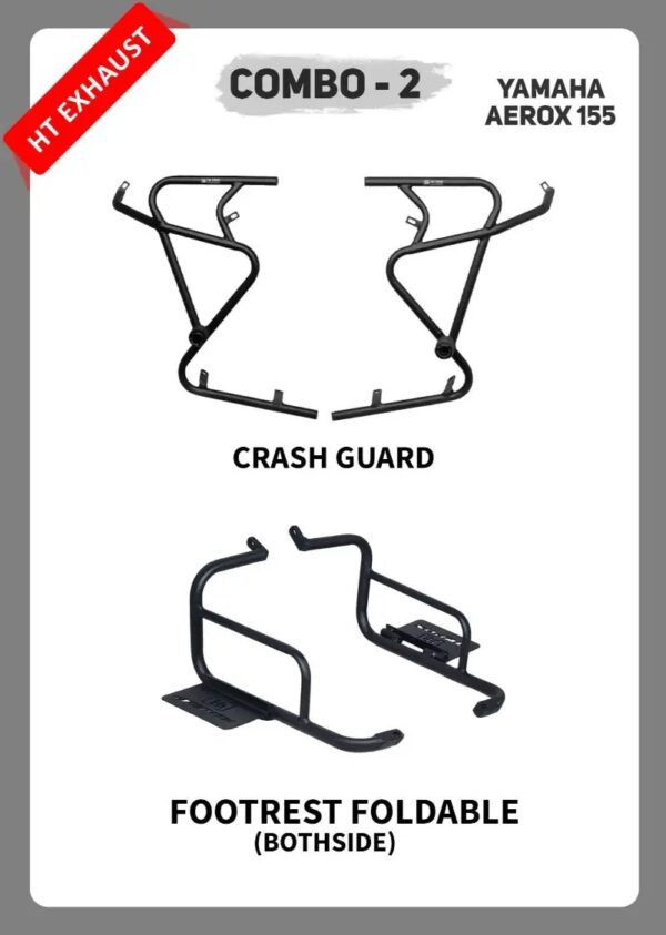 aerox-combo-2-crashguard-foldable-footrest Aerox Crashguard Foldable Footrest