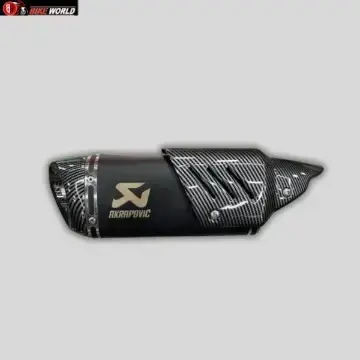 Akrapovic Exhaust Silver End Black Shield