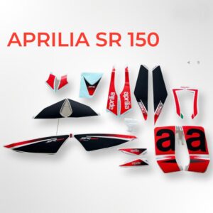 Aprilia SR 150 Sticker Decal Kit Red Black