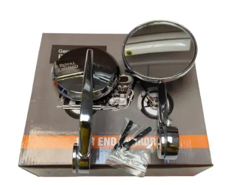 Chrome Bar End Mirrors Set 2 Royal Enfield GT