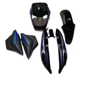 black-blue-full-body-kit-for-bajaj-platina-u47 Body Kit for Bajaj Platina U47 Black Blue