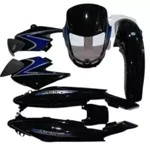 black-blue-full-body-kit-for-honda-dream-yuga-ui39 Black Blue Full Body Kit for Honda Dream Yuga UI39