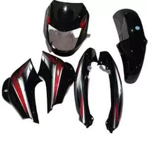 black-red-full-body-kit-for-bajaj-ct-100-u29 Body Kit for Bajaj CT 100 U29