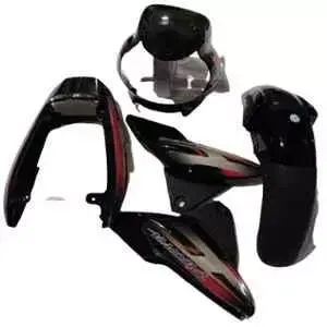 Black Red Full Body Kit for Bajaj Discover 125