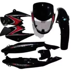 black-red-full-body-kit-for-honda-dream-yuga-ui38 Body Kit for Honda Dream Yuga UI38