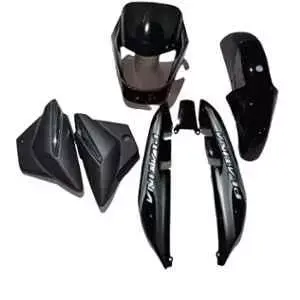 black-silver-full-body-kit-for-bajaj-platina-ui49 Black Silver Full Body Kit Bajaj Platina