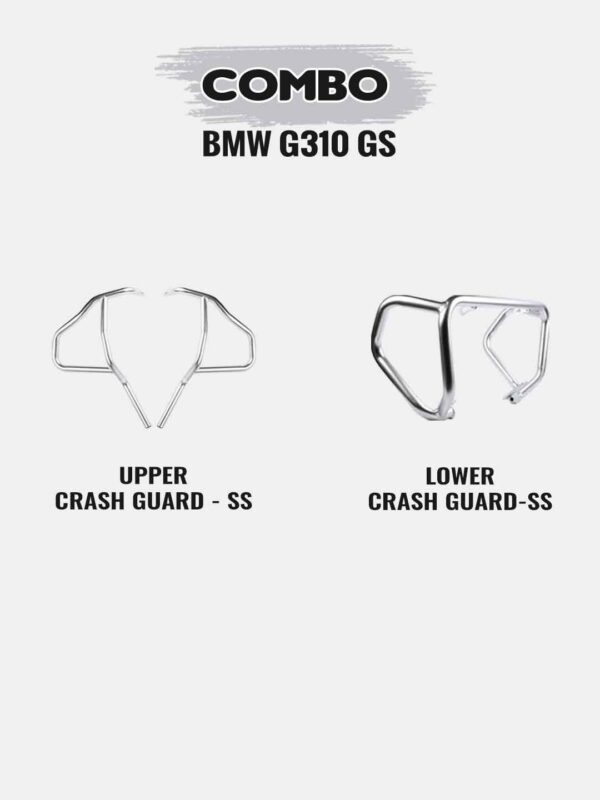 bmw-g-310gs-combo-upper-crash-guard-ss-lower-crash-guard-ss BMW G 310GS Upper Lower Crash Guard