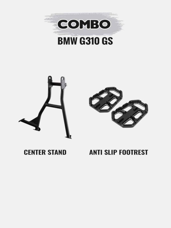bmw-g310gs-combo-center-stand-anti-slip-foot-rest-black Center Stand Foot Pegs for BMW G310GS