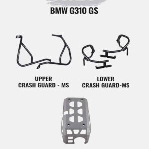 bmw-g310gs-combo-upper-crashguard-black-lower-grashguard-black-engine-guard Crash Guard for BMW G310GS Black