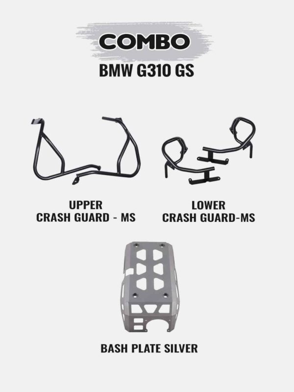 bmw-g310gs-combo-upper-crashguard-black-lower-grashguard-black-engine-guard Crash Guard for BMW G310GS Black