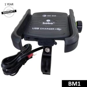 bobo-bm1-jaw-grip-bike-phone-holder-with-fast-usb-30-charger-motorcycle Bike Phone Holder with USB Charger