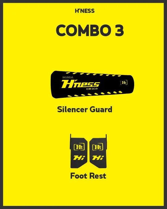 Exhaust Silencer Guard Footrest Combo for [Vehicle Model]