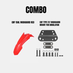 crf-150l-mudguard-with-mount-red-for-himalayan CRF150L Mudguard Red for Himalayan