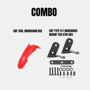crf-150l-mudguard-with-mount-red-for-ktm-adv CRF150L Red Mudguard for KTM ADV