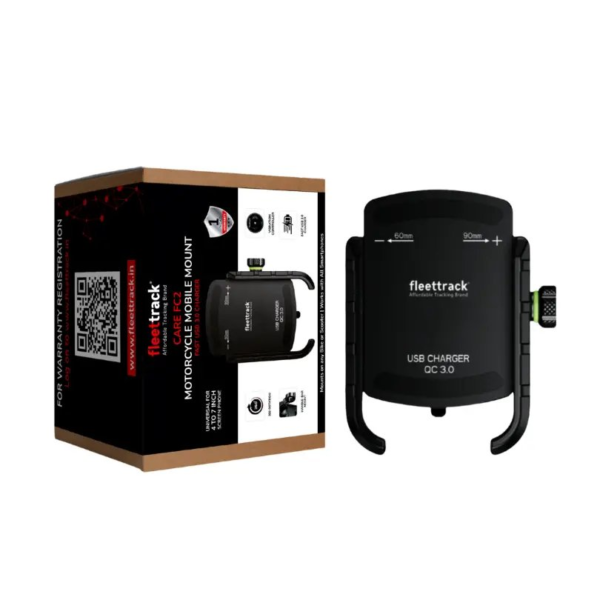 Motorcycle Scooter Phone Holder with USB Charger