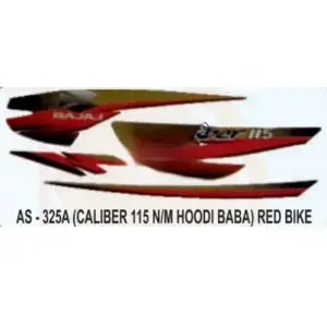 graphics-sticker-set-for-bajaj-caliber-115-red-vehicle Bajaj Caliber 115 Graphics Sticker Set Red