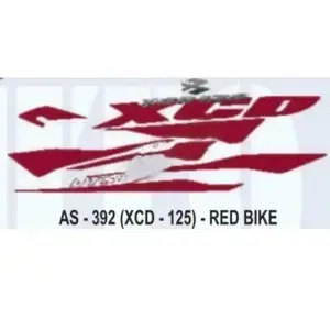 graphics-sticker-set-for-bajaj-xcd-125-red-vehicle-both-sides Sticker Set for Bajaj XCD 125 Red