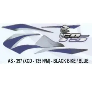 graphics-sticker-set-for-bajaj-xcd-135-new-model-black-vehicle-blue Graphics Kit for Bajaj XCD 135 (Black/Blue)