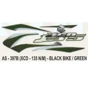 Sticker Set for Bajaj XCD 135 Black Green