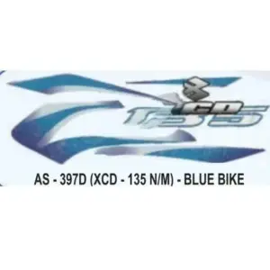 Bajaj XCD 135 Graphics Sticker Set Blue