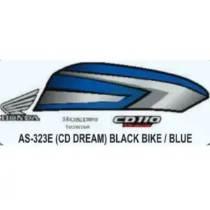 graphics-sticker-set-for-honda-cd-110-dream-black-vehicle-blue-sticker Honda CD 110 Dream Graphics Sticker Set
