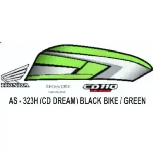 graphics-sticker-set-for-honda-cd-110-dream-black-vehicle-green-sticker Graphics Sticker Set for Honda CD 110 Dream