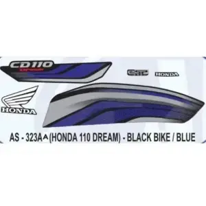 graphics-sticker-set-for-honda-cd-110-dream-esp-black-vehicle-blue Sticker Set for Honda CD 110 Dream ESP